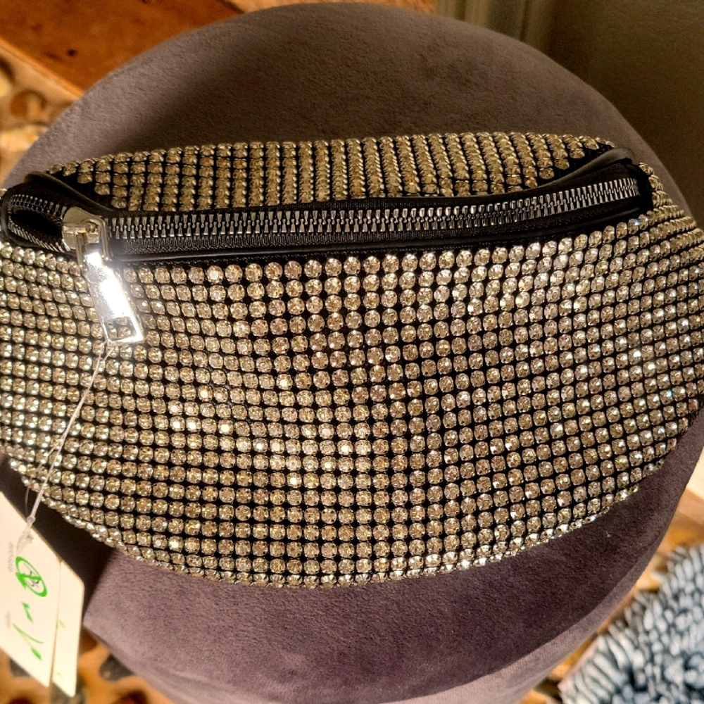 Sparkling Rhinestone Belt Bag